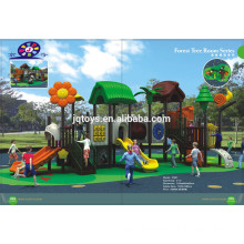 07001kindergarten large Hotsale Children Outdoor Plastic Playground forest tree room series Set kid plastic slide playground